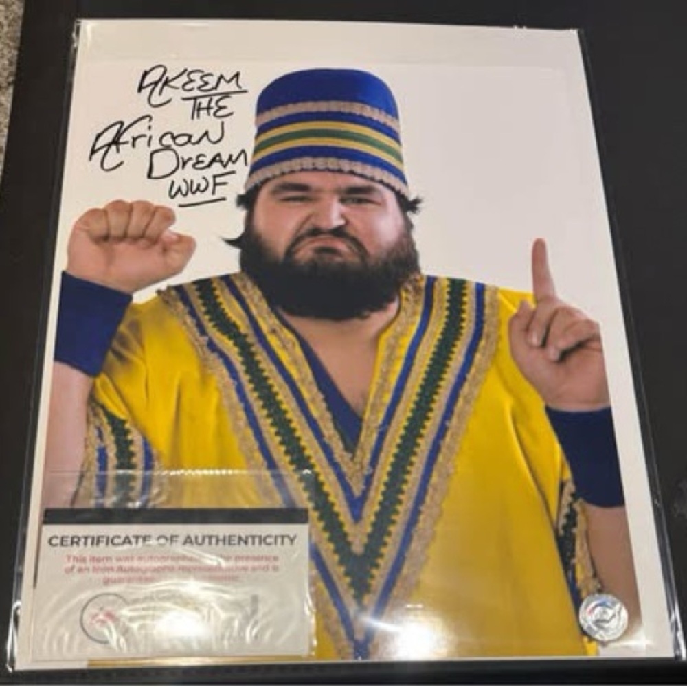 WWF’s Akeem “the African Dream” 8x10 Auto COA
SOLD